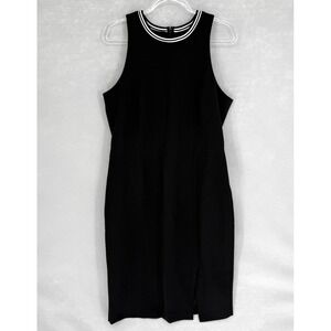 Banana Republic Dress‎ Womens 14 Tall Black Sleeveless Sheath Midi New